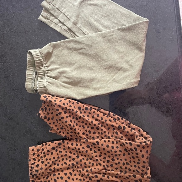 Old Navy Olive Green and Brown Legging Set Size 4T - Picture 1 of 5